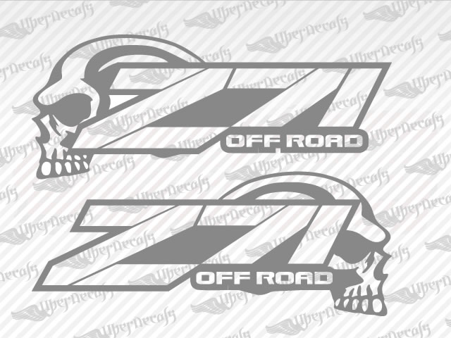 Z71 OFF ROAD Skull Decals | Chevy, GMC Truck and Car Decals | Vinyl Decals