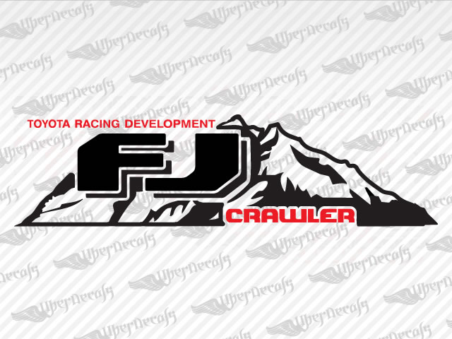 FJ CRAWLER Mountain Decals | Toyota Truck and Car Decals | Vinyl Decals