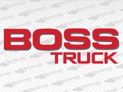 BOSS TRUCK Decals Red and Dark gray | Chevy, GMC Truck and Car Decals | Vinyl Decals