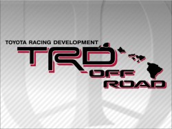 TRD OFF ROAD HAWAII Decals Black and Dark Red | Toyota Truck and Car Decals | Vinyl Decals