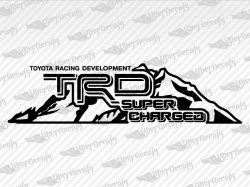 TRD SUPERCHARGED Mountain Decal | Toyota Truck and Car Decals | Vinyl Decals