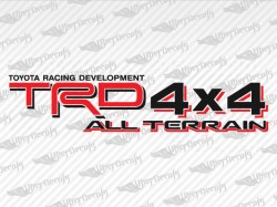 TRD 4X4 ALL TERRAIN Decals | Toyota Truck and Car Decals | Vinyl Decals