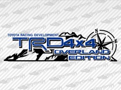 TRD 4X4 OVERLAND EDITION Mountain Compass Decal | Toyota Truck and Car Decals | Blueberry & Black
