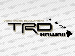 TRD HAWAII Decals black & gold | Toyota Truck and Car Decals | Vinyl Decals