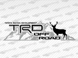 TRD OFF ROAD Mountain Deer Decal black & silver | Toyota Truck and Car Decals | Vinyl Decals