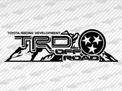 TRD OFF ROAD MOUNTAIN TENNESSEE BK Decal | Toyota Truck and Car Decals | Vinyl Decals