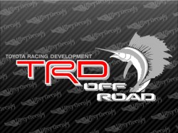 TRD OFF ROAD Sailfish Decals | Toyota Truck and Car Decals | Vinyl Decals