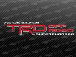 TRD OFF ROAD SUPERCHARGED Decals | Toyota Truck and Car Decals | Vinyl Decals