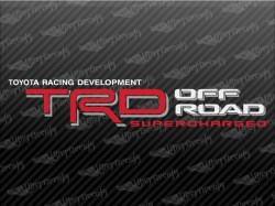 TRD OFF ROAD SUPERCHARGED Decals | Toyota Truck and Car Decals | Vinyl Decals