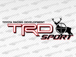 TRD SPORT Deer Hunter Decals | Toyota Truck and Car Decals | Vinyl Decals