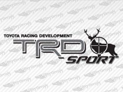 TRD SPORT Deer Hunter Decals | Toyota Truck and Car Decals | Vinyl Decals