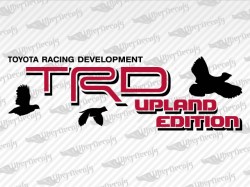 Toyota TRD UPLAND EDITION QUAIL Decal REBK | Toyota Truck and Car Decals | Vinyl Decals