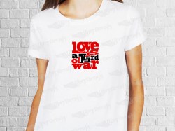 Love is a kind of war logo | Womens | T-shirt Vinyl