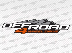 OFF ROAD 4 WHEEL DRIVE Decals | Chevy, GMC Truck and Car Decals | Vinyl Decals