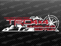 TRD 4 X 4 OVERLAND EDITION Mountain Compass Decal | Toyota Truck and Car Decals | Vinyl Decals