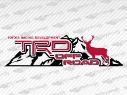 TRD OFF ROAD Mountain Deer Decal | Toyota Truck and Car Decals | Vinyl Decals